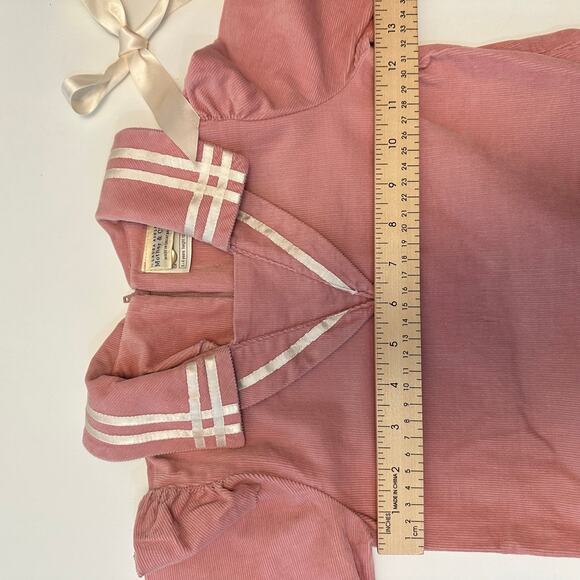 Vintage Laura Ashley Mother & Child Kids Girl Dress 3-4yo Corduroy Marine Pink - Picture 9 of 11
